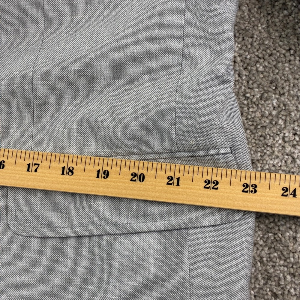 Banana Republic Blazer Mens 48R Gray Linen Cotton Tailored Fit Italian Fabric - Picture 6 of 11